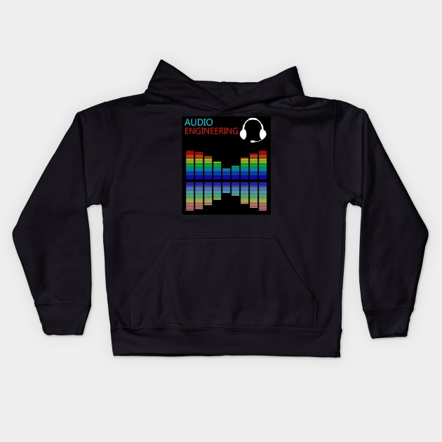 Best design audio engineering sound engineer Kids Hoodie by PrisDesign99